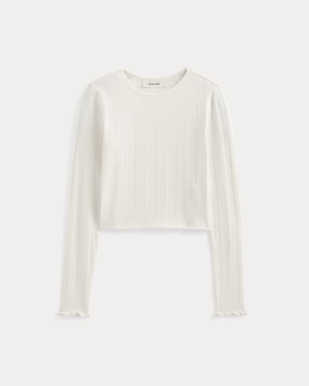 Lounge Rib Cropped Shirt | Bone - Image 2