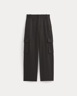 Alternative view of Wide-Leg Cargo Trouser in Buttersmooth | Black