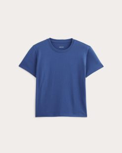 Alternative view of The Box-Cut Tee in Essential Cotton | Bright Cobalt | No Pocket