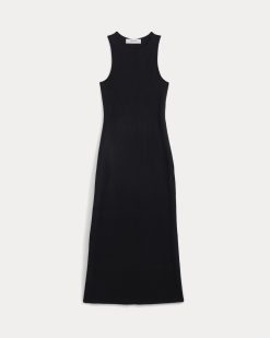 Alternative view of Cutaway Ribbed Midi Dress | Black