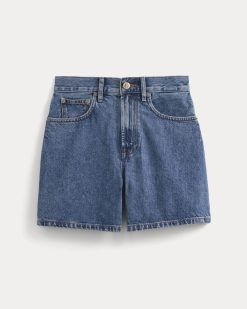 Alternative view of Way-High® A-Line Denim Short | Ocean