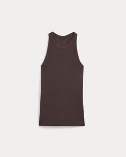 Alternative view of Luxe Rib Racerback Tank | Coffee Bean