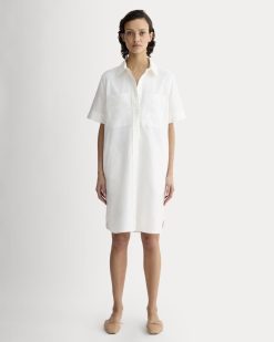 The Oxford Short-Sleeve Shirt Dress | White