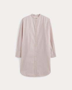 Alternative view of The Relaxed Shirt Dress in Ultrasoft Cotton | Pink / White