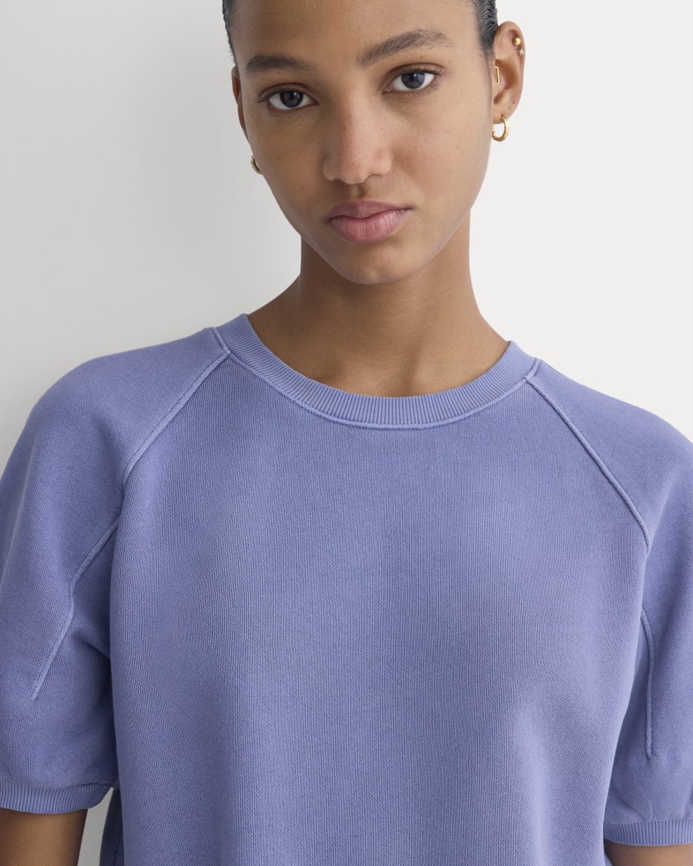 Lightweight Terry Blouson Short-Sleeve Crew | Velvet Morning - Image 4