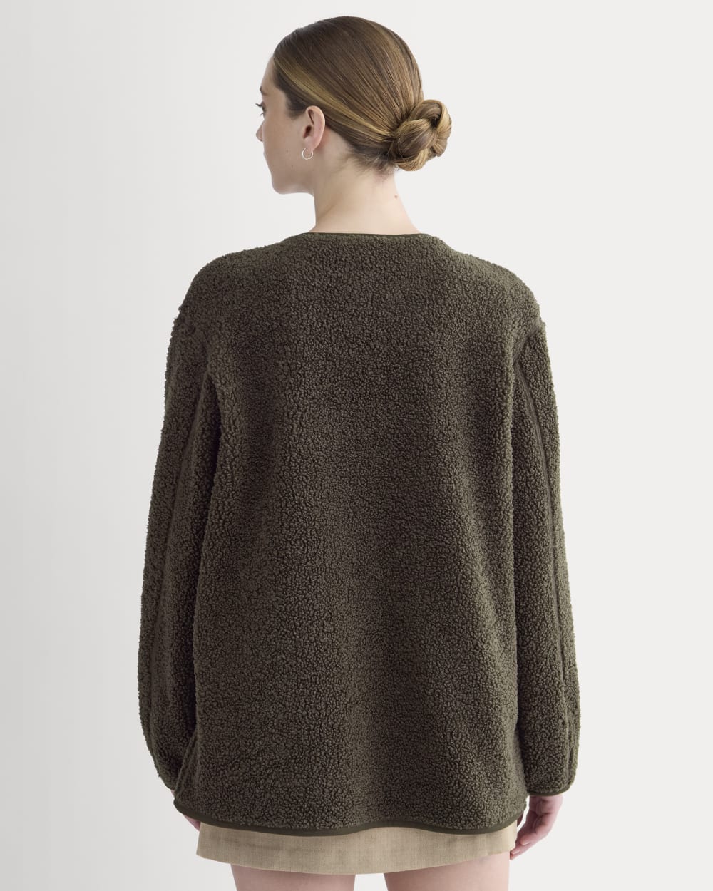 Reversible Teddy Jacket | Coffee Bean - Image 4
