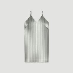 Alternative view of The Poplin Slip Dress | Bone / Black