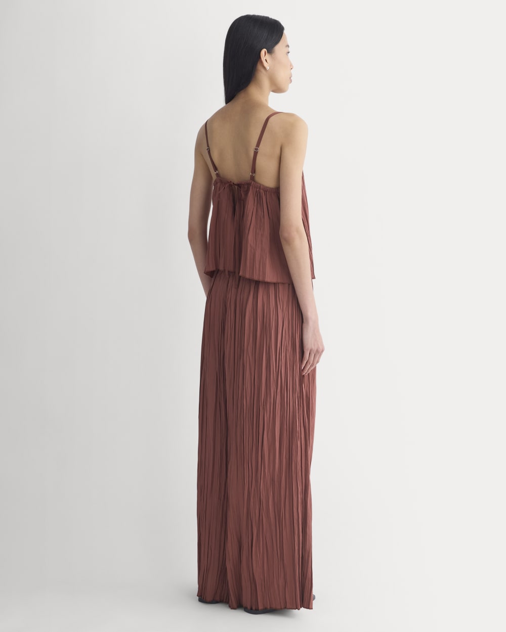 Crinkle Trapeze Tank | Henna Red - Image 5