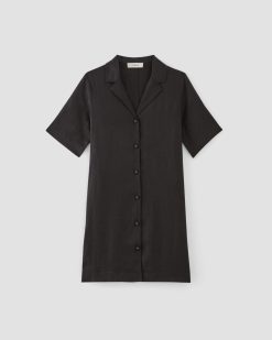 Alternative view of The Shirtdress in Linen | Black