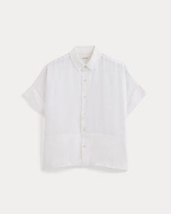 Alternative view of The Boxy Shirt in Linen | White
