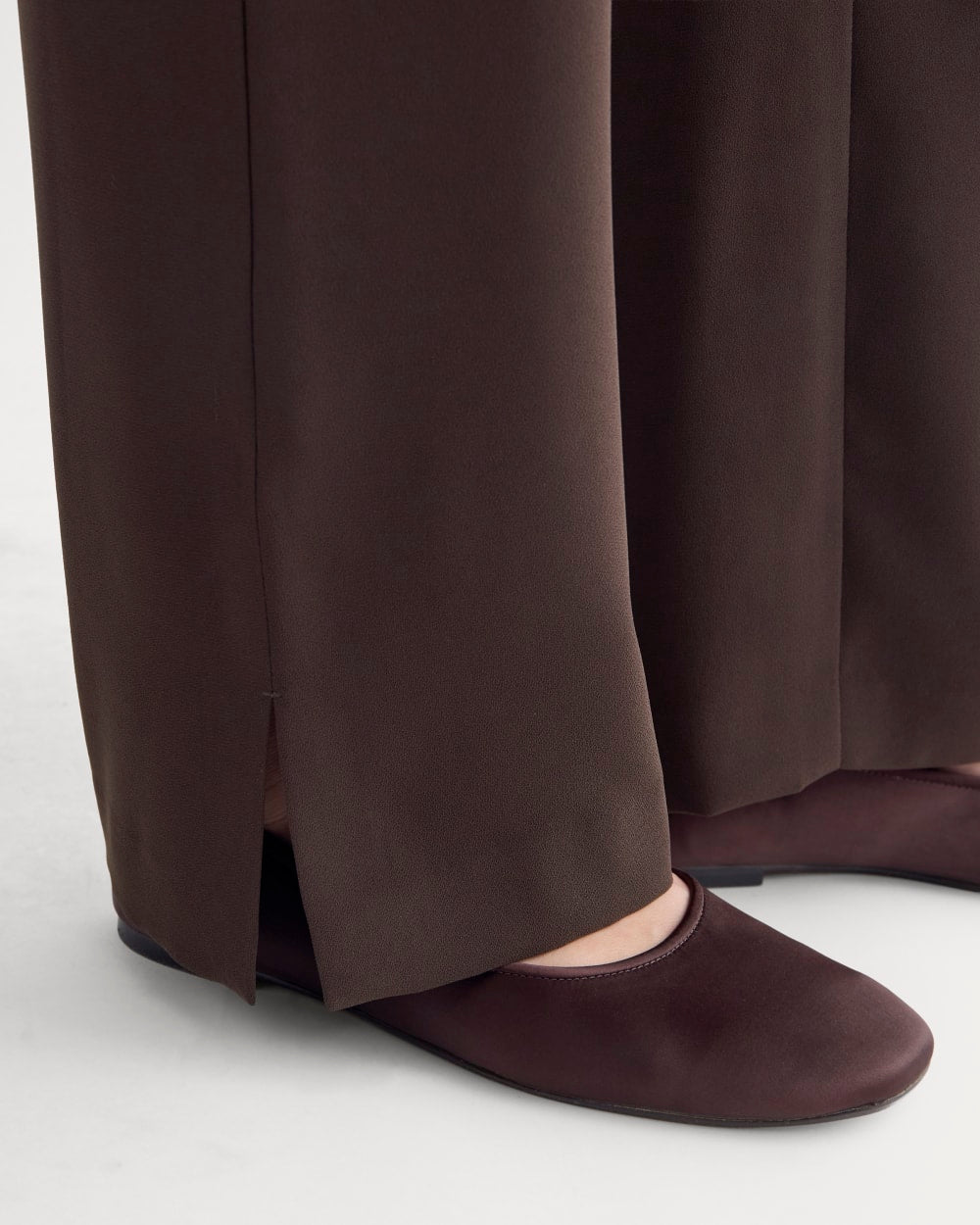 Drapey Crepe Pant | Dark Chocolate - Image 4