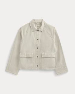 Alternative view of Cropped Denim Jacket | Garment-Dyed Sand