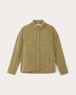 Alternative view of The Boxy Overshirt in Buttersoft | Fennel Seed