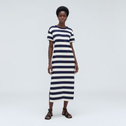 Alternative view of The Organic Weekend Maxi Dress | Navy / Canvas