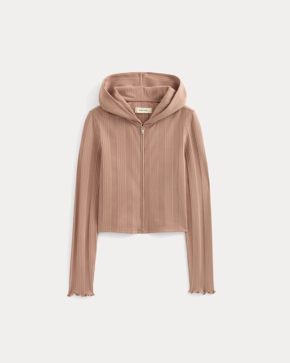 Lounge Rib Hoodie | Ash Rose - Image 2