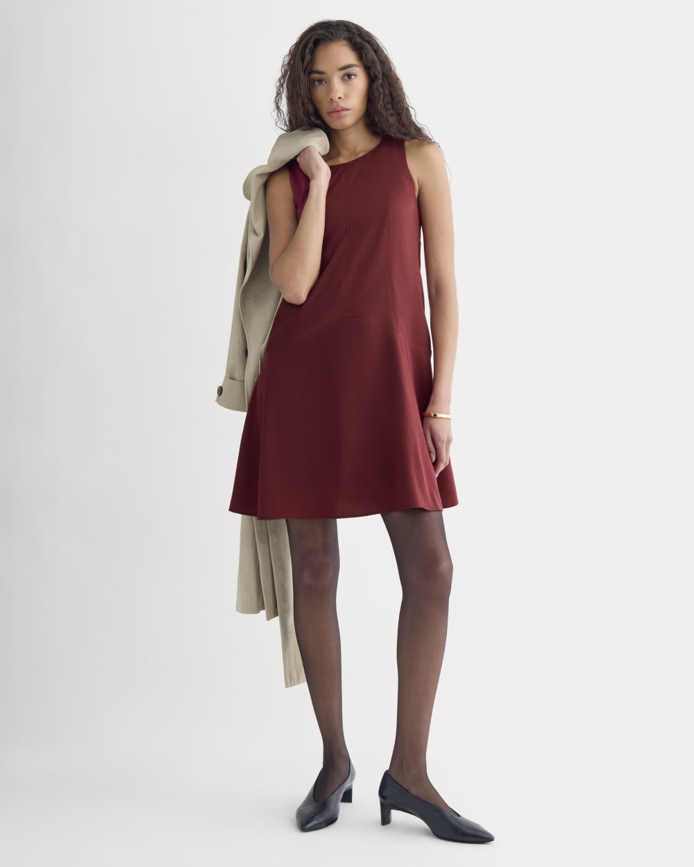 Drop Waist Mini Dress | Pomegranate - Image 3