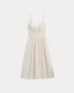 Alternative view of Midi Dress in Cotton Silk Voile | Bone