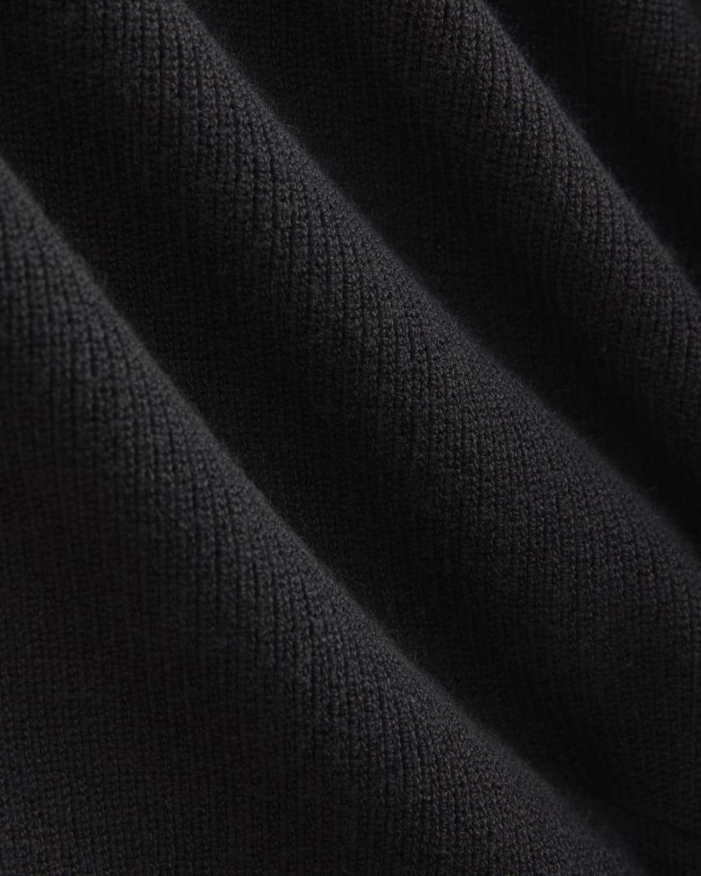 Knit Quarter-Zip Polo Dress | Black - Image 6
