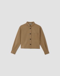 Alternative view of The Structured Cotton Cropped Shirt | Toasted Coconut