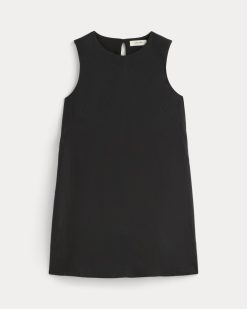 Alternative view of The Shift Dress in Stretch Linen | Black