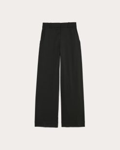 Alternative view of The Wide-Leg Pant in Stretch Linen | Black
