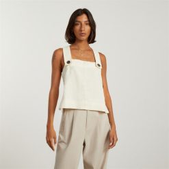 Alternative view of The Apron Linen Tank | Canvas