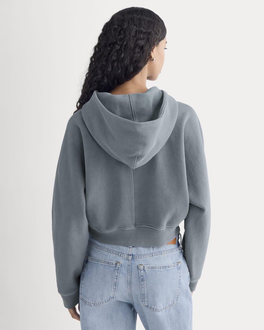 Everlane x The Laufey Foundation Cropped Full-Zip Hoodie | Vintage Indigo - Image 5