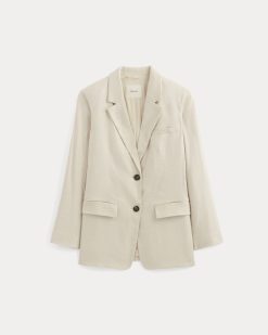 Alternative view of The Oversized Blazer in Stretch Linen | Birch