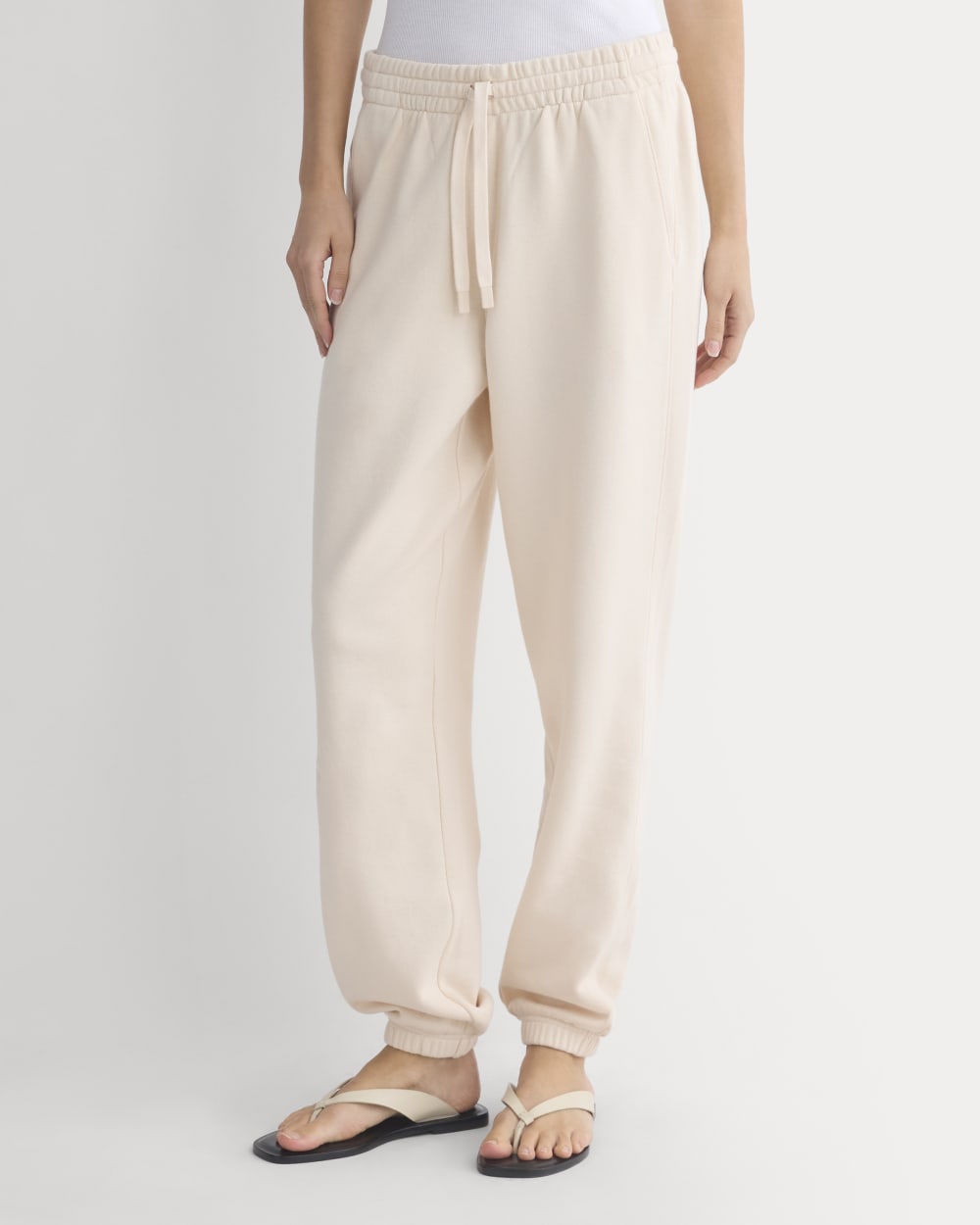 Lightweight Terry Jogger | Parchment - Image 3