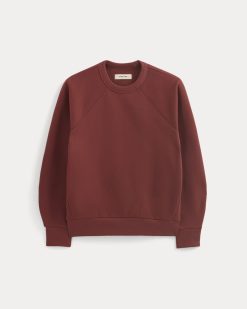 Alternative view of Luxe Fleece Raglan Crewneck | Merlot