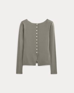 Alternative view of Button-Up Top in Butterluxe | Taupe