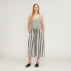 The Poplin Summer Dress | Bone / Black