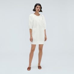Alternative view of The Seersucker Puff Sleeve Dress | White