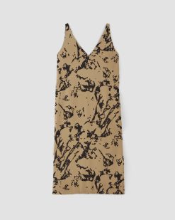 Alternative view of The TENCEL™ Midi Slip Dress | Black / Cornstalk Abstract