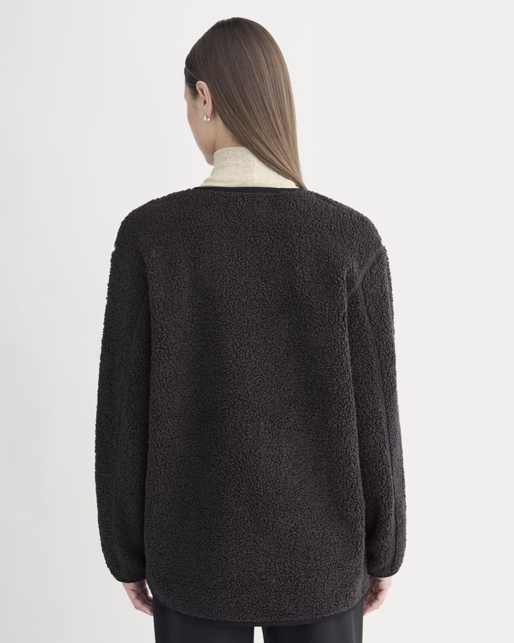 Reversible Teddy Jacket | Black - Image 5