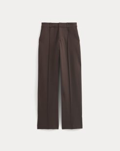 Alternative view of Ponte Wide-Leg Trouser | Dark Chocolate