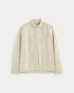 Alternative view of The Boxy Overshirt in Buttersoft | Parchment