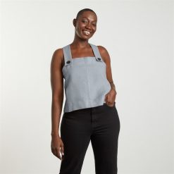 Alternative view of The Apron Linen Tank | Sky