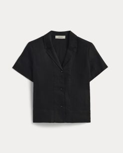 Alternative view of The Notch Shirt in Linen | Black