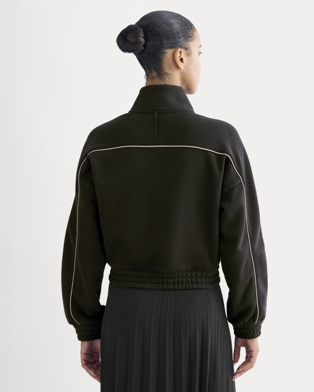 Luxe Fleece Track Jacket | Black - Image 5