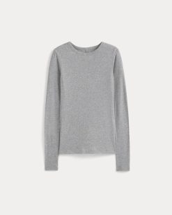 Alternative view of Tissue Long-Sleeve Crew | Heathered Grey