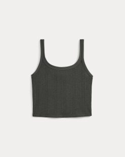 Alternative view of Lounge Rib Tank | Heathered Soot