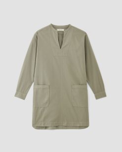 Alternative view of The Long-Sleeve Utility Mini Dress | Sage Green
