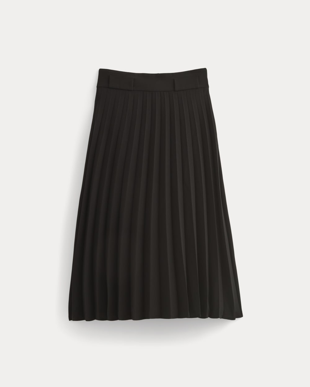 Pleated Crepe Midi Skirt | Black - Image 2