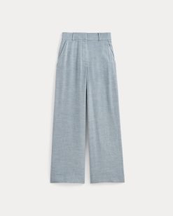 Alternative view of The Wide-Leg Pant in Stretch Linen | Chambray