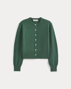 Alternative view of Cashmere Cropped Cardigan | Hunter Green