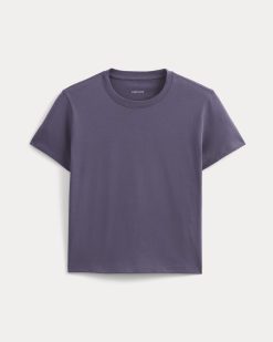 Alternative view of The Box-Cut Tee in Essential Cotton | Graystone | No Pocket