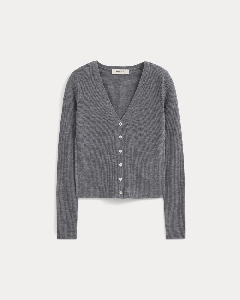 The Cardigan in Ultrasoft Merino | Heather Mid Grey - Image 2