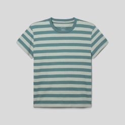 Alternative view of The Box-Cut Tee in Essential Cotton | Green Balsam / Seagrass | No Pocket