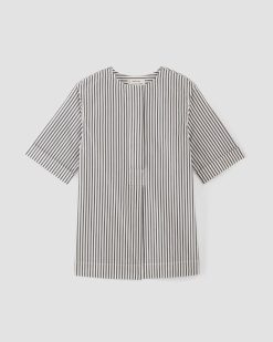Alternative view of The Supima® Cotton Tunic | Optic White / Black